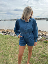 Fallon Denim Romper