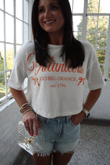 Go Big Orange Cropped Tee