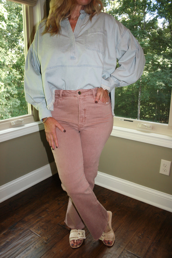 Aliza Mauve Jeans