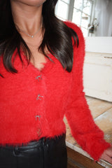 Crimson Angora Sweater