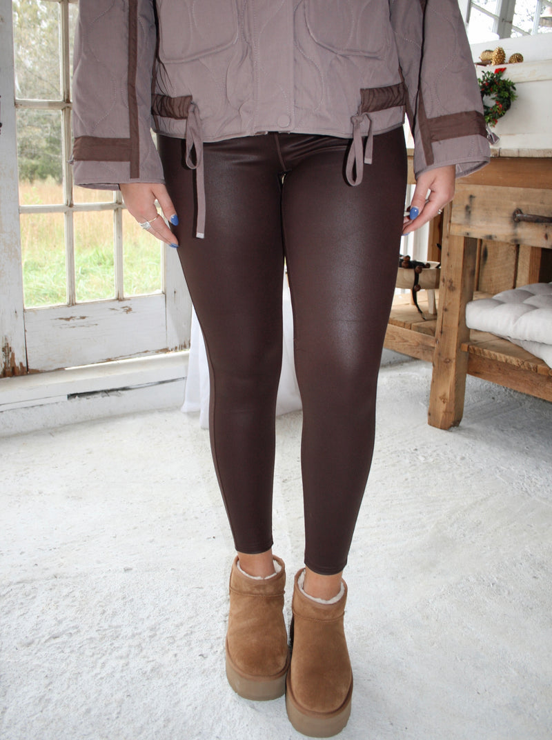 Sandy Faux Leather Leggings