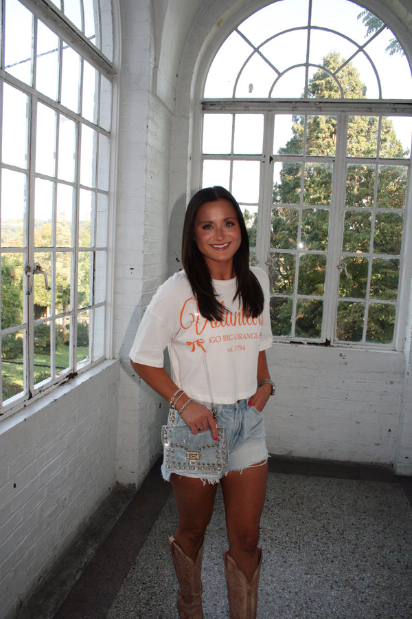 Go Big Orange Cropped Tee