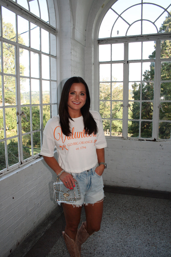 Go Big Orange Cropped Tee