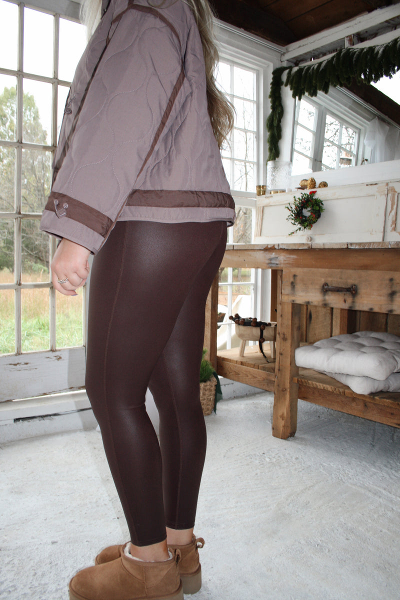 Sandy Faux Leather Leggings